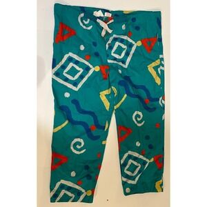 Vintage 1980's Original Surf Line JAMS MAN Crazy Patterned Colorful Pants  42x35